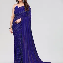 moda rapido ANAND SAREES Striped Zari Satin Designer  Saree-picture-14