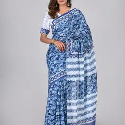 ShivanyaHandicrafts Floral Printed Pure Cotton Mulmul Saree-image-37