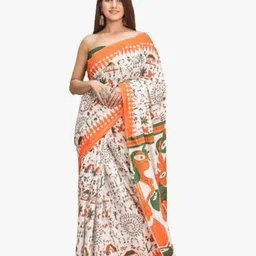 clothonus Ethnic Motifs Pure Cotton Block Print Saree-picture-15