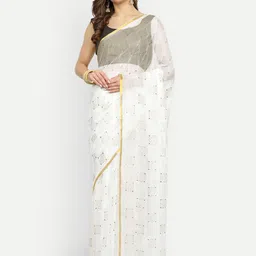 Rhey Ethnic Motifs Zari Saree With Blouse Piece-picture-22