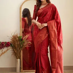Anjaneya Sarees Woven Design Zari Banarasi Saree-picture-30