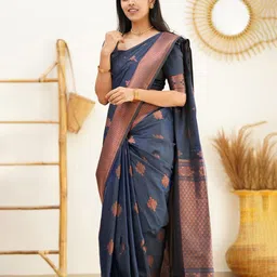 Areca Designer Ethnic Motifs Woven Design Zari Banarasi Saree-picture-18