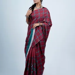 BUTA BUTI Floral Printed Pure Cotton Saree-picture-20