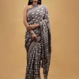 KALINI Ethnic Motifs Printed Pure Cotton Saree-picture-11