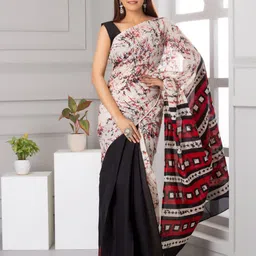 KALINI Ethnic Motifs Printed Pure Cotton Saree-picture-12