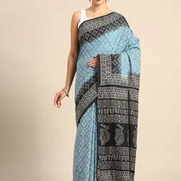 KALINI Ethnic Motifs Printed Pure Cotton Saree-image-51