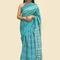 BUTA BUTI Printed Pure Cotton Saree image 1