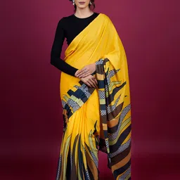 BUTA BUTI Abstract Printed Pure Cotton Saree-picture-34