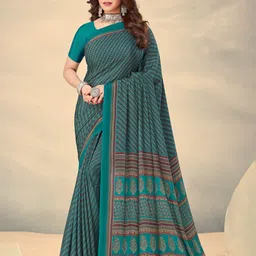 Reboot Fashions Floral Pure Crepe Saree-picture-15