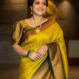 Areca Designer Geometric Woven Design Banarasi Zari Saree image 2
