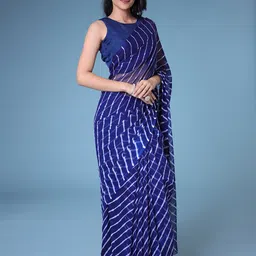 ZARI Leheriya Pure Chiffon Leheriya Saree image 2