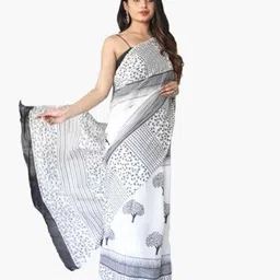 JALTHER Floral Printed Pure Cotton Saree image 2