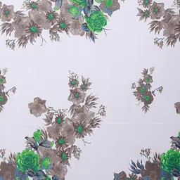 Silk Bazar Magenta & White Pack of 2 Floral Printed Pure Georgette Sarees image 3