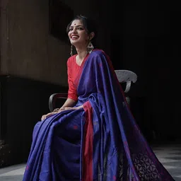 KALINI Woven Design Silk Blend Banarasi Saree image 2