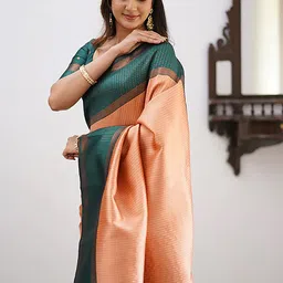 KALINI Striped Zari Banarasi Silk Saree image 4