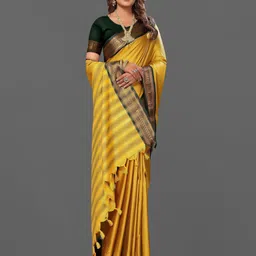 Paramparik Textile Woven Design Zari Silk Blend Banarasi Saree image 3