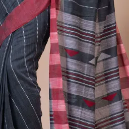 Crochetin Striped Ready to Wear Saree image 5