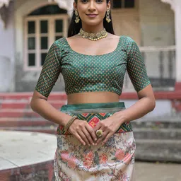 Mitera Tussar Floral Printe Saree image 4