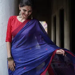 KALINI Woven Design Silk Blend Banarasi Saree-picture-28