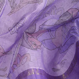 DESH BIDESH Ethnic Motifs Woven Design Zari Pure Cotton Taant Saree image 3