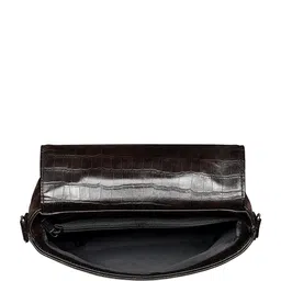DressBerry Brown Animal Textured Structured Satchel Bag image 5