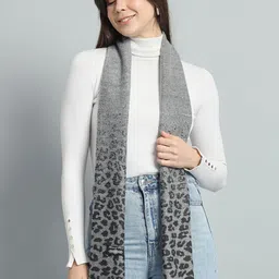 HANDICRAFT PALACE Animal Printed Reversible Woven Wool Scarf-image-91
