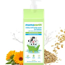 Mamaearth Milky Soft Body Wash for Babies with Oats - Milk & Calendula - 400 ml image 2