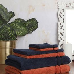 SPACES Red & Blue Cotton Towel Set 500 GSM-picture-3