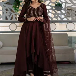 Label Shaurya Sanadhya Sequinned Kurta with Trousers & With Dupatta-picture-38