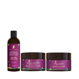 Pilgrim Set of Secrets of Vinotherapie Face Wash-Night Gel Cream & Under Eye Cream-picture-25