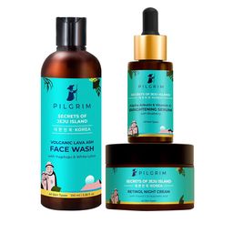 Pilgrim Set of Secrets of Jeju Island for Face Wash-Brightening Serum & Night Cream-picture-11