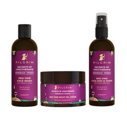 Pilgrim Red Vine Anti Ageing Face Care Kit for Youthful Glow-picture-8