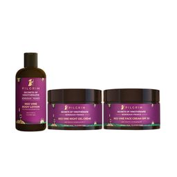 Pilgrim Set of Secrets of Vinotherapie Red Vine Body Lotion-Face Cream & Night Gel Cream-picture-13