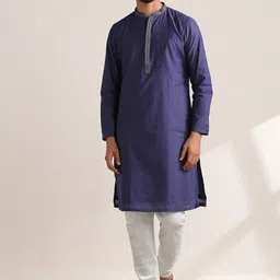 Twamev Ethnic Motifs Printed Mandarin Collar Kurta with Churidar image 1