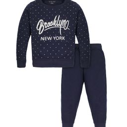 PLUM TREE Girls Navy Blue Printed Cotton Clothing Set-picture-40