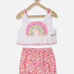 Nauti Nati Girls Shoulder Strapped  Top with Shorts image 2