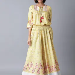 W Yellow & White Printed Two-Piece-picture-23