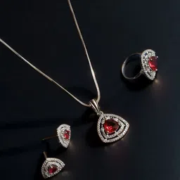 Kalakrith Milano Cubic Zirconia Stone Studded Jewelry Set-picture-27