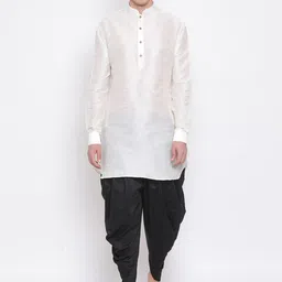 VASTRAMAY Mandarin Collar Kurta with Dhoti Pants-picture-32