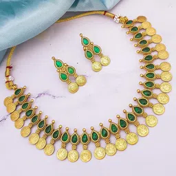 GRIIHAM Gold-Plated AD Stone Studded Jewellery Set image 1