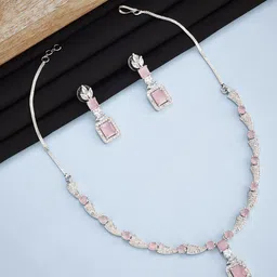 ATIBELLE Gold-Plated Cubic Zirconia Studded Jewellery Set-image-36