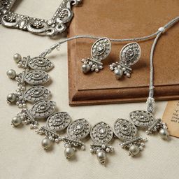 TEEJH Oxidised Beaded Jewellery Set-picture-45