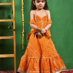 Rangpur Girls Printed Ready to Wear Lehenga &-image-20