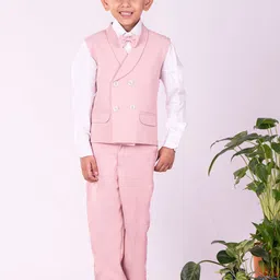 VASTRAMAY Boys Single-Breasted Five-Piece Party Suit-picture-37