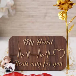 eCraftIndia Red & Brown 4 Pcs Valentine Day Gift Set-picture-11