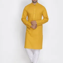 VASTRAMAY Regular Mandarin Collar Kurta With Churidar image 1