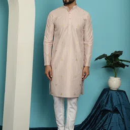 SOJANYA Ethnic Motif Woven Design Regular Kurta With Churidar-picture-22