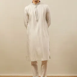 Manyavar Ethnic Motifs Woven Design Thread Work Kurta with Pyjamas-picture-33