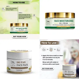TNW the natural wash Set of De-Tan Face Pack & Face Moisturizing Gel Cream - 50g each image 4
