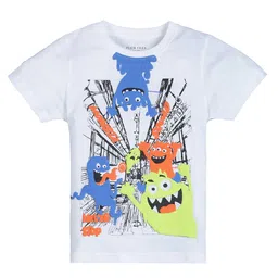 PLUM TREE Boys 3 Printed Pure Cotton T-shirts image 2
